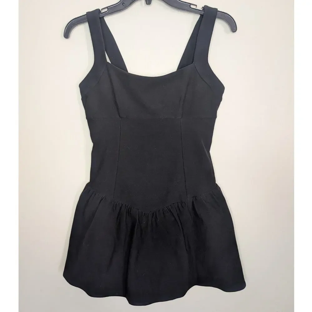 Alo Yoga Alosoft Break Point Tennis Dress in Black, Size Medium